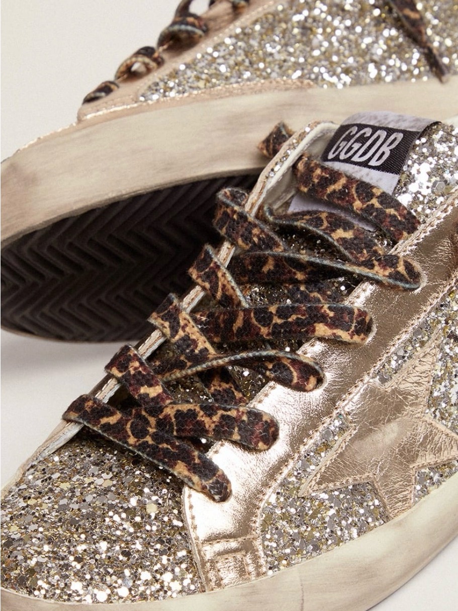 Golden Goose Super Star Platinum Glitter